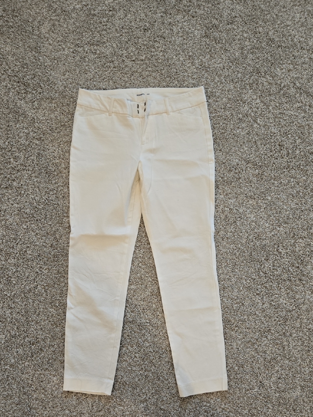 Old Navy Cream Skinny Ankle Jeans